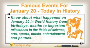 Famous Events For January 20