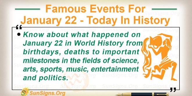 Famous Events For January 22