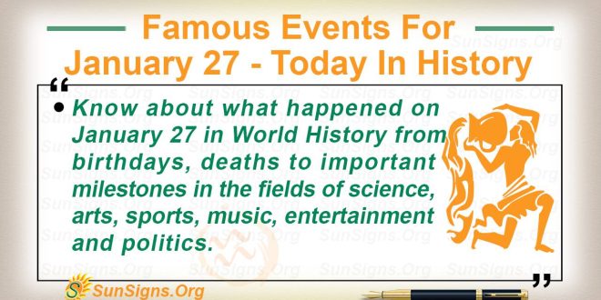 Famous Events For January 27
