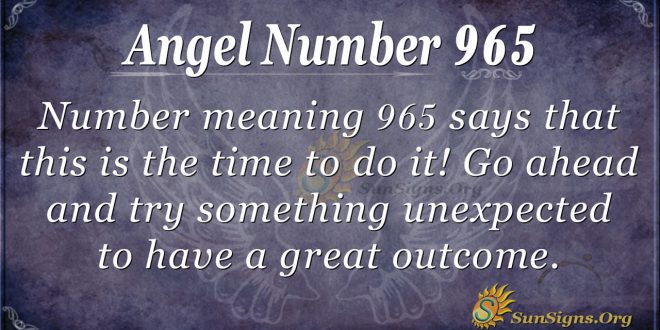 angel number 965