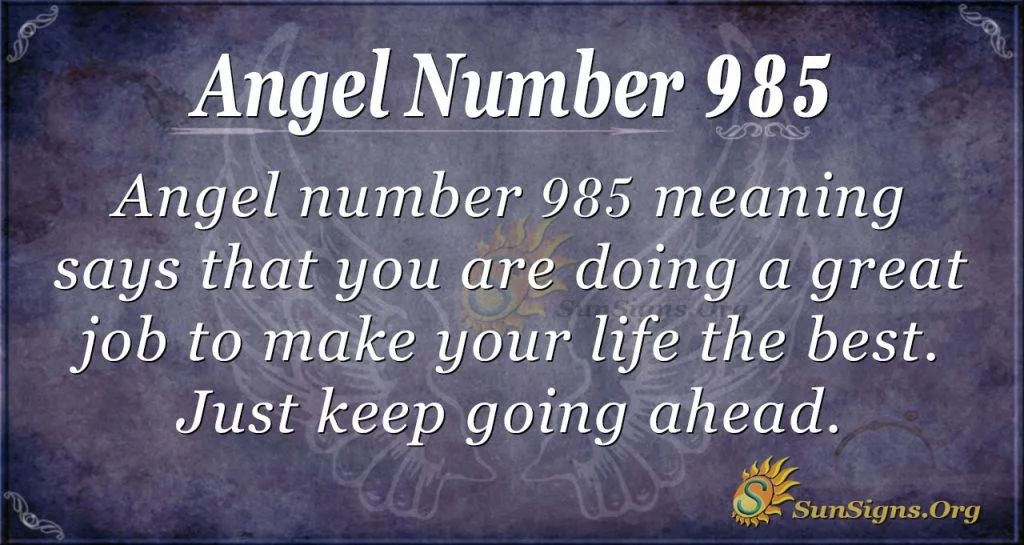 angel number 985