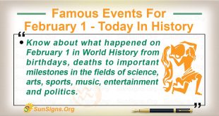 Famous Events For February 1