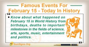 Famous Events For February 15