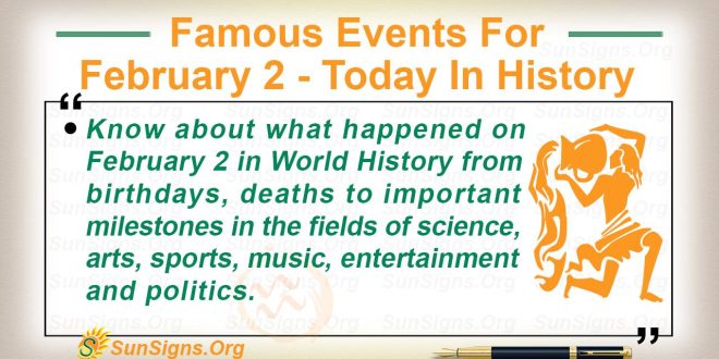 Famous Events For February 2