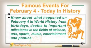 Famous Events For February 4