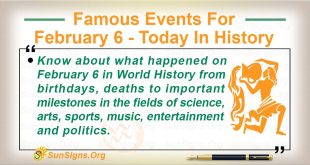 Famous Events For February 6