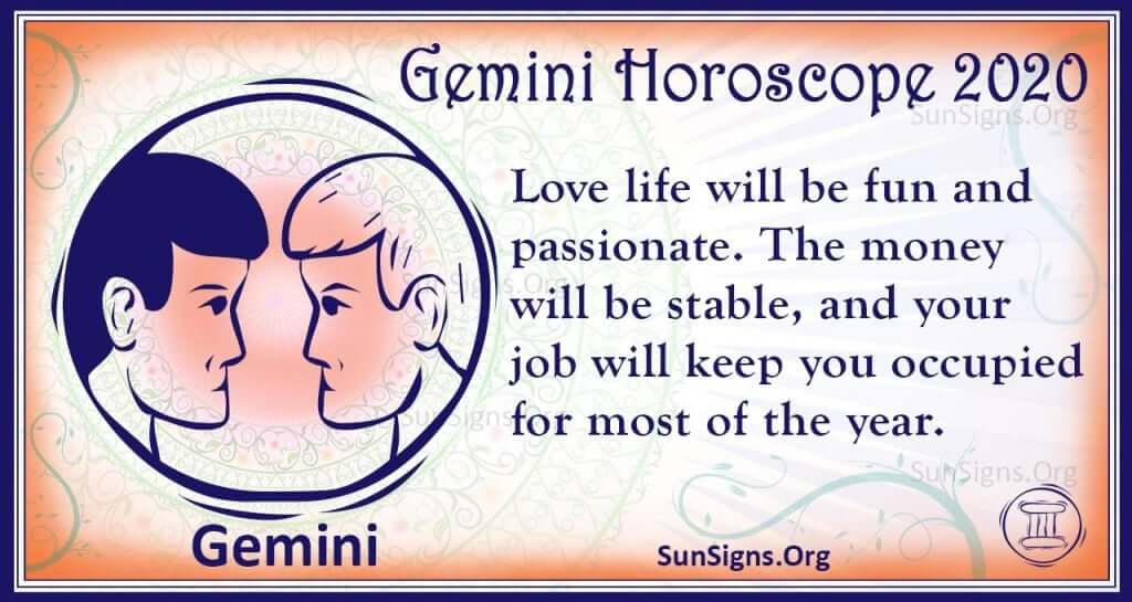 Gemini Horoscope 2020 - Get Your Predictions Now! - SunSigns.Org