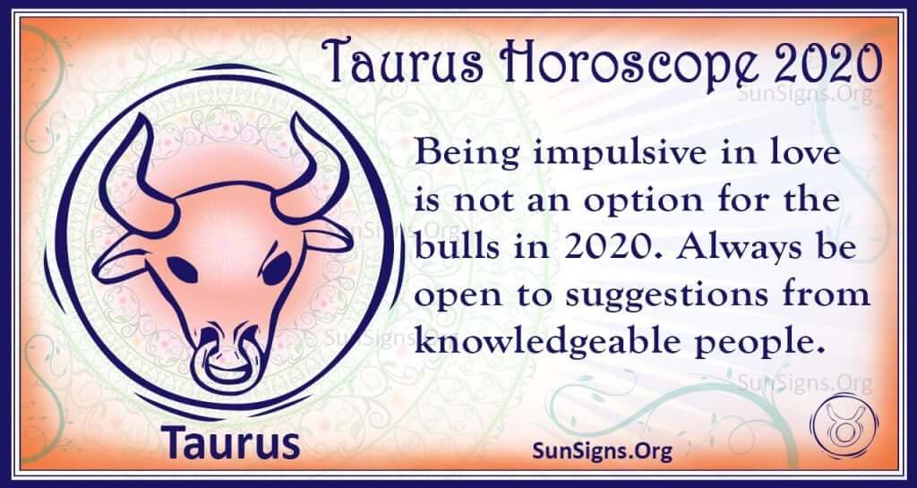 taurus horoscope 2020