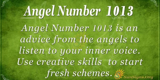angel number 1013