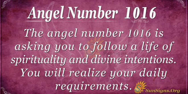 angel number 1016