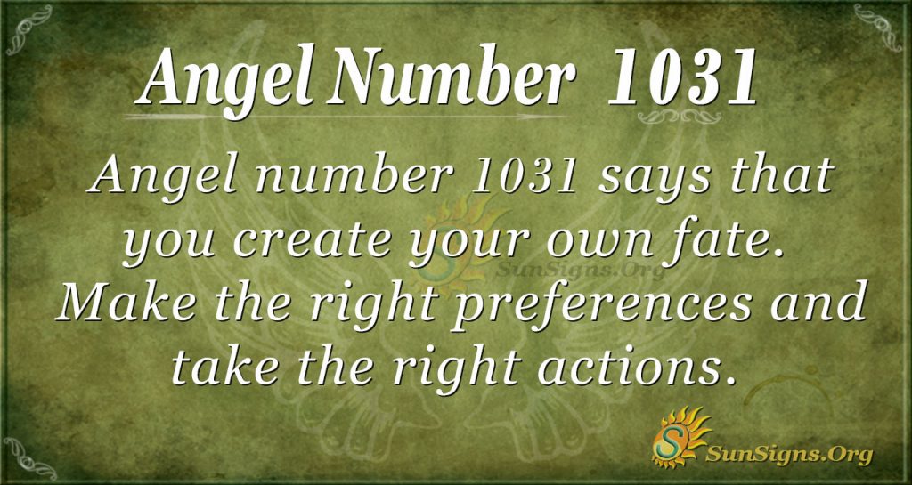 angel number 1031