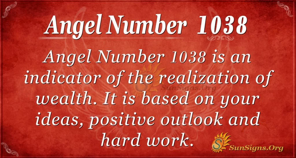 andělské číslo 1038