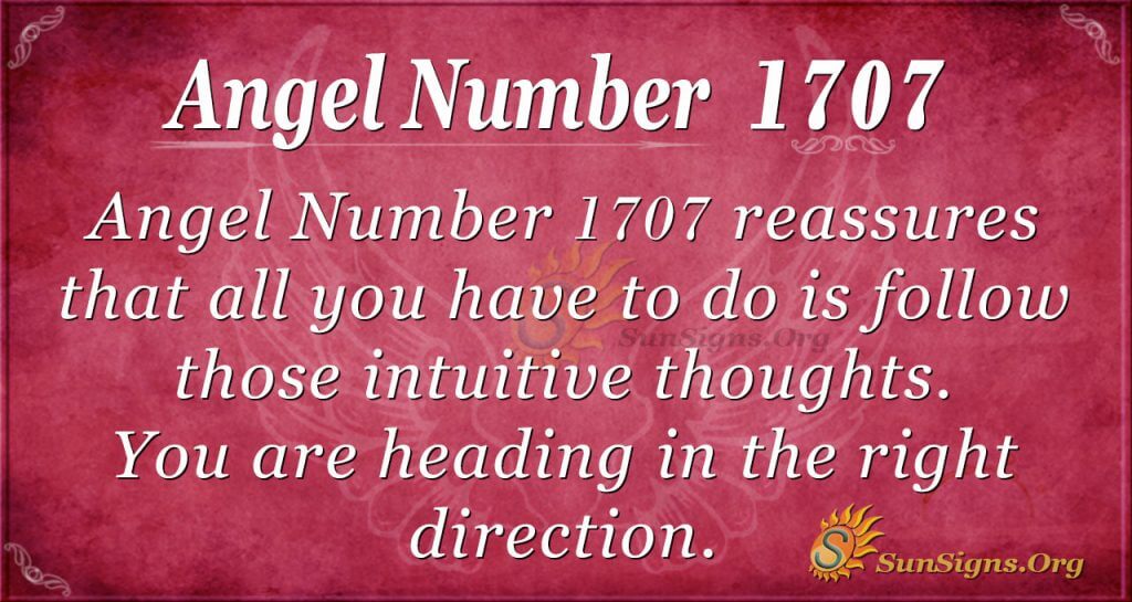 Angel Number 1707