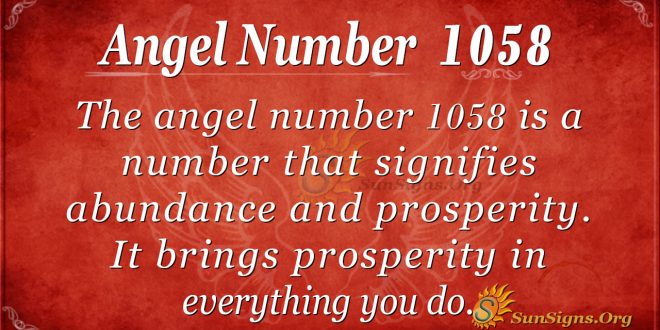 angel number 1058