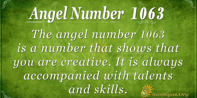 angel number 1063