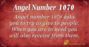 angel number 1070