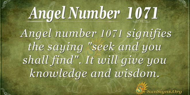 angel number 1071