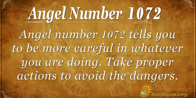 angel number 1072