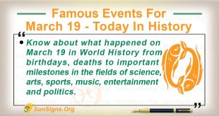 Famous Events For March 19