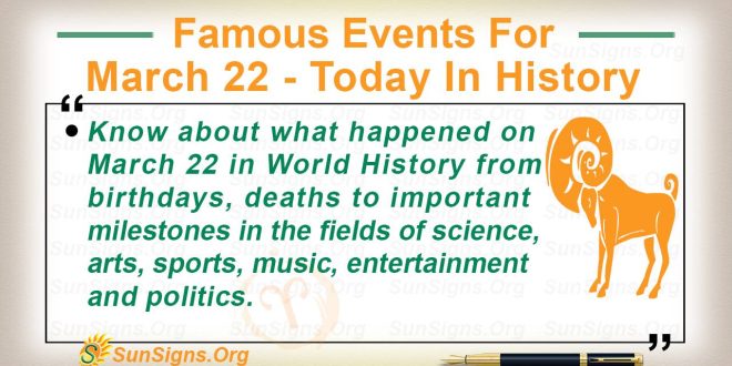 Famous Events For March 22