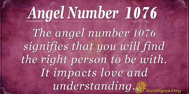 angel number 1076