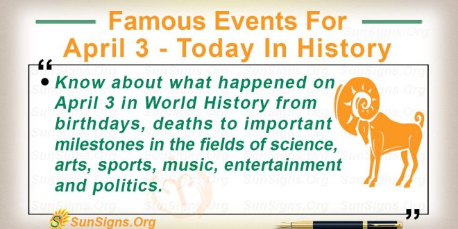 Famous Events For April 3