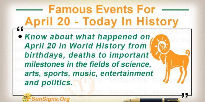 Famous Events For April 20