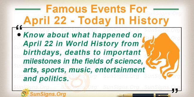 Famous Events For April 22