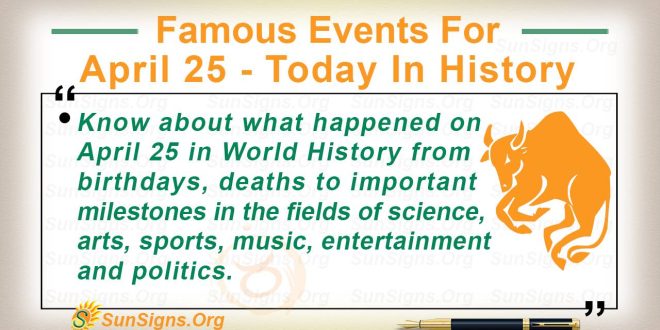 Famous Events For April 25