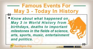 Famous Events For May 3