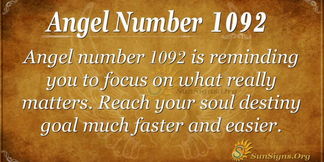 angel number 1092