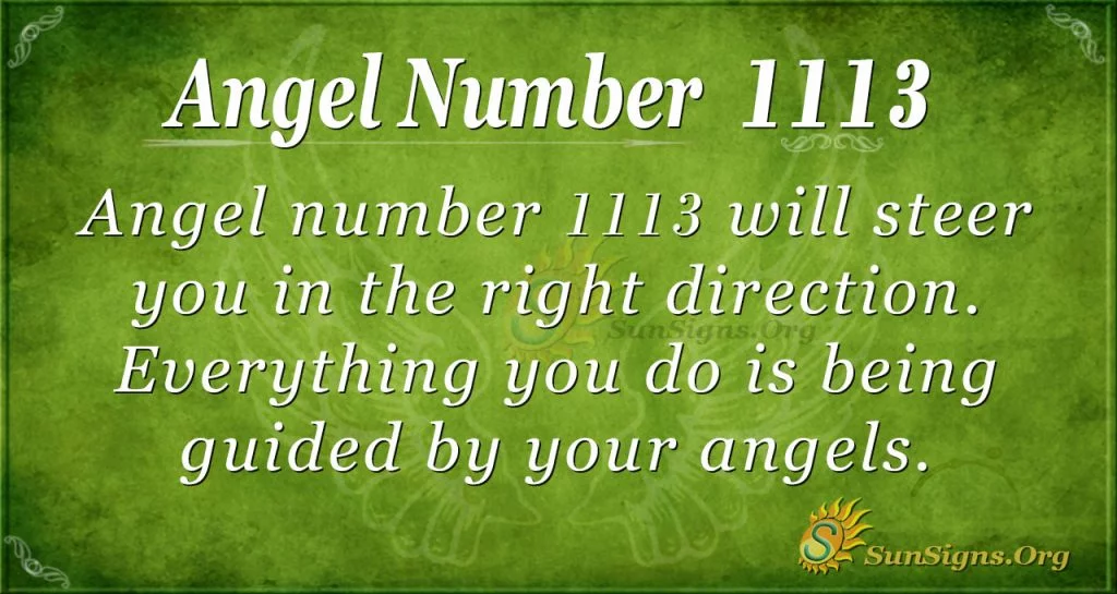 andělské číslo 1113