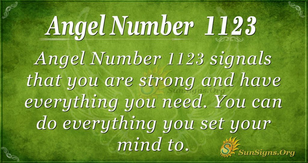 angel number 1123