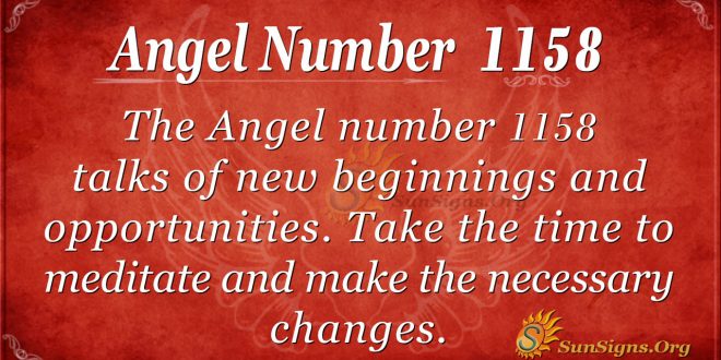 angel number 1158
