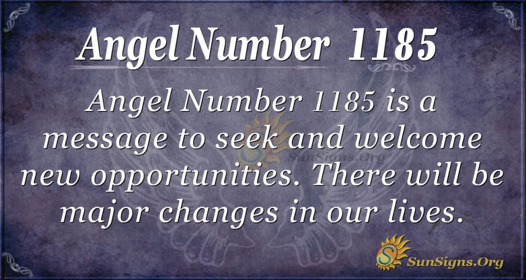 angel number 1185