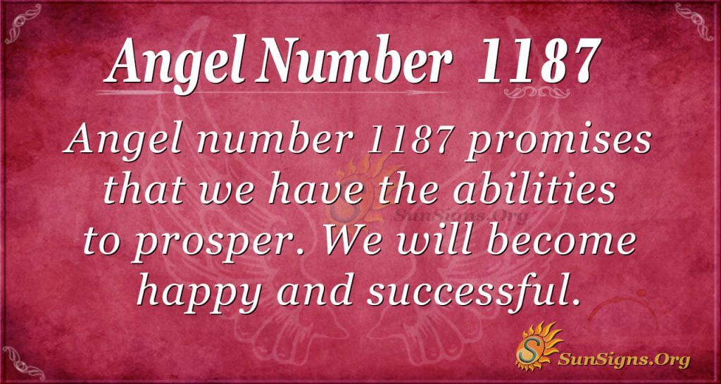angel number 1187