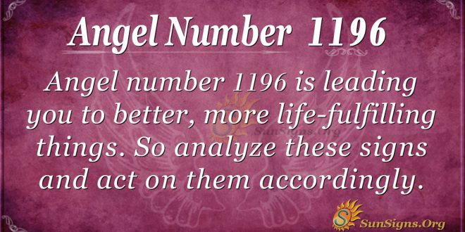 angel number 1196