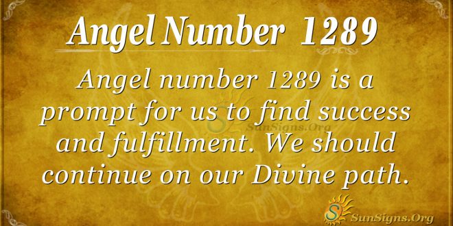 angel number 1289