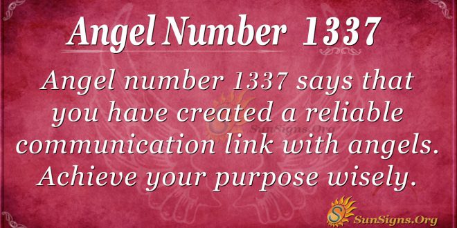 Angel Number 1337