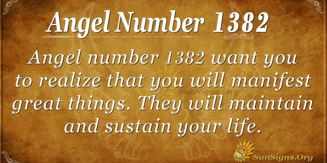 Angel Number 1382