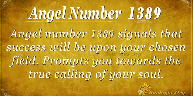 Angel Number 1389