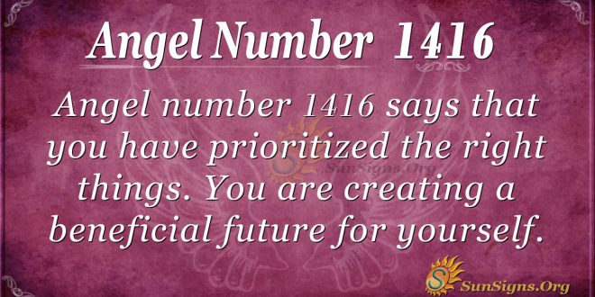 Angel number 1416