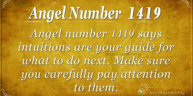 Angel number 1419