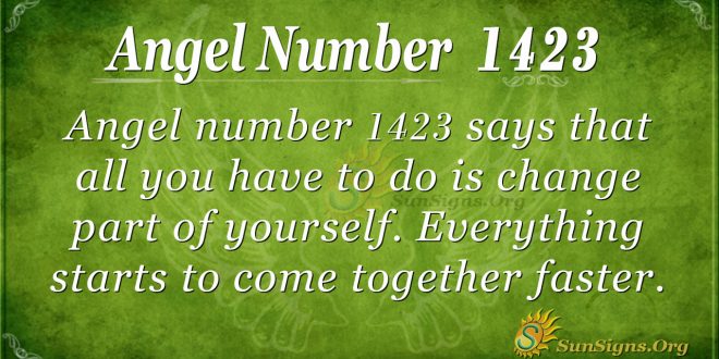 Angel Number 1423