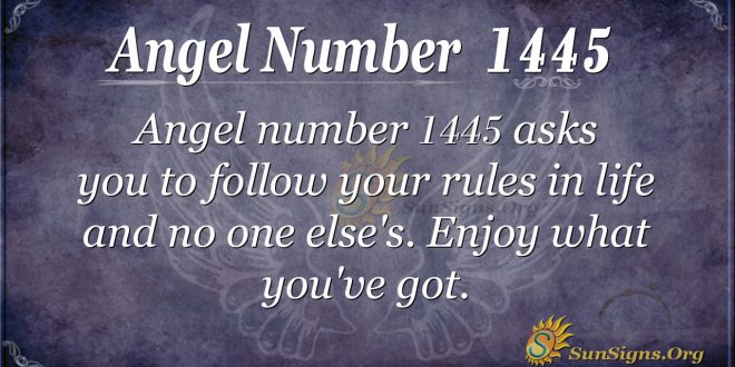 Angel Number 1445
