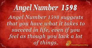 Angel Number 1598