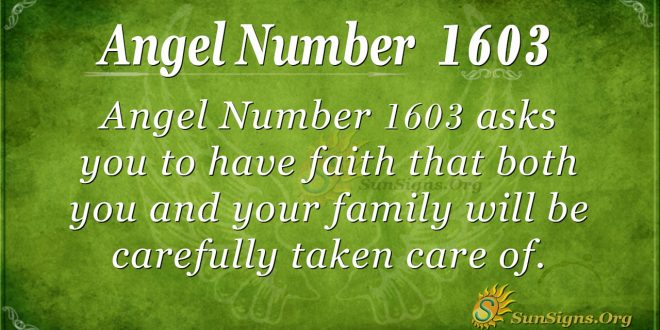 Angel Number 1603