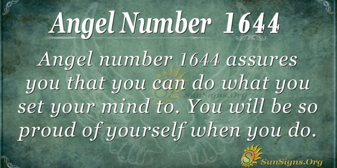 Angel Number 1644