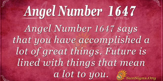 Angel Number 1647