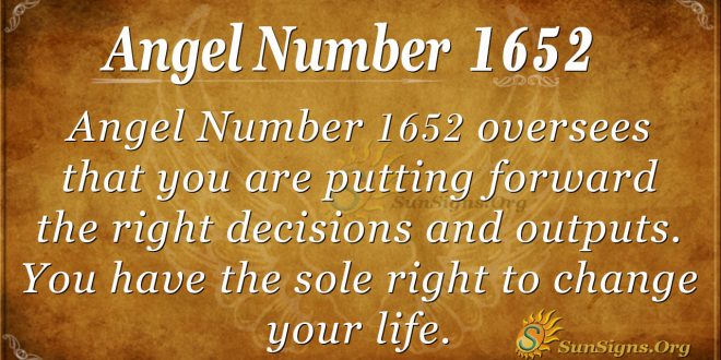 Angel Number 1652
